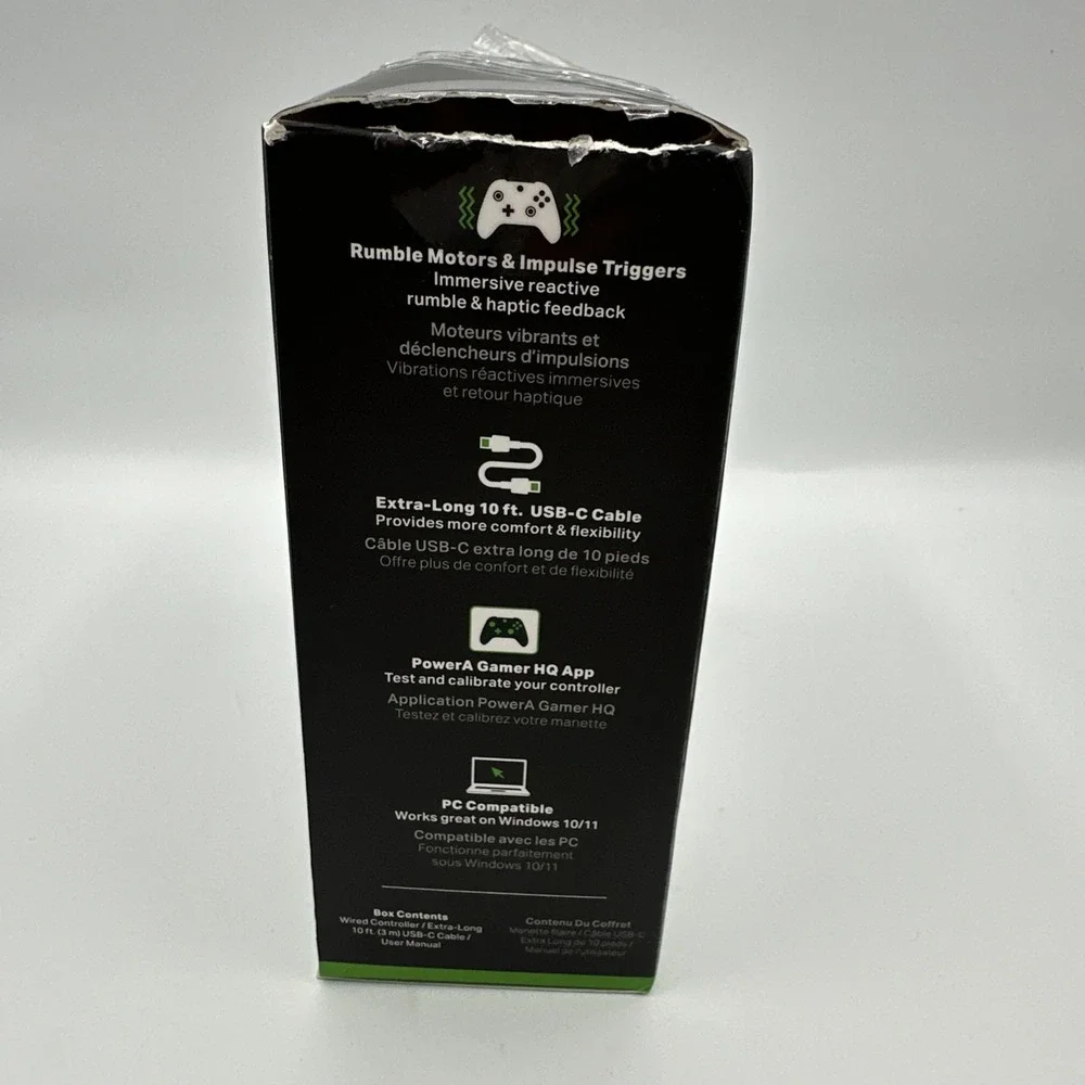 PowerA Xbox Wired Controller Black‎ XBGPOPWI New Box Damage